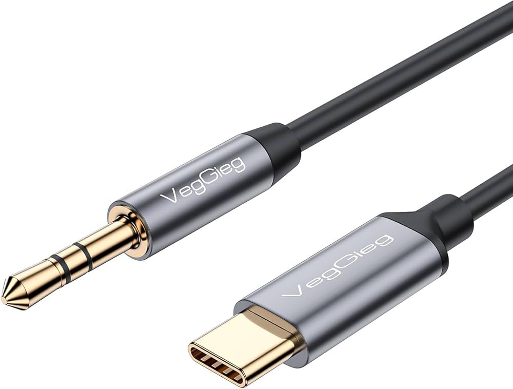 VegGieg USB Type-C to 3.5mm Aux Hi-Fi Ses Kablosu 1 Metre