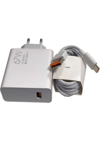 Yk Design 67 W Type-C Hızlı Şarj Başlık Set