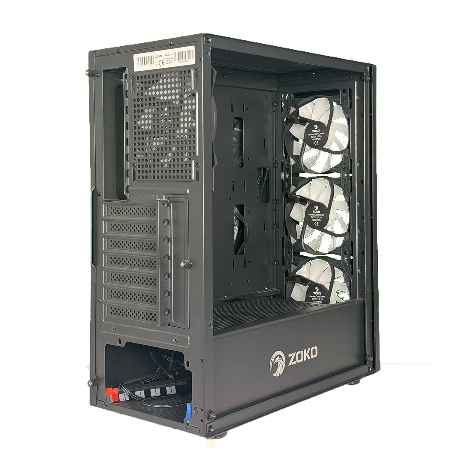 Zoko Melody-X 4X12 CM ARGB Fanlı Temper Camlı ATX Gaming Bilgisayar Kasası