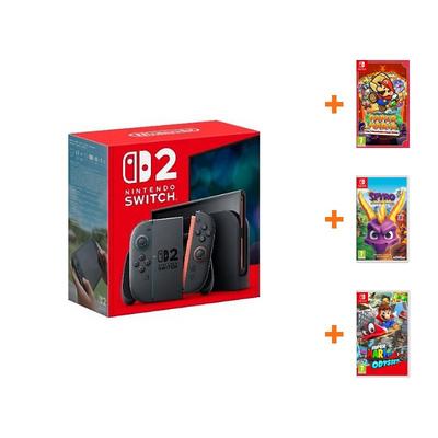 Nintendo Switch 2 Oyun Konsolu + Nintendo Switch Paper Mario: The Thousand Year Door Oyun + Nintendo Switch Spyro Reignited Trilogy Oyun + Nintendo Switch Super Mario Odyssey Oyun