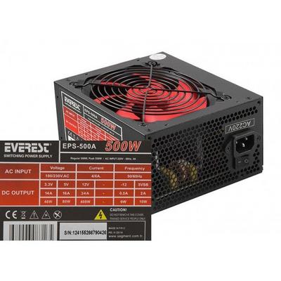 EVEREST EPS-500A REAL 500W 4*SATA 12CM FANLI OYUNCU PC DESTEKLİ POWER SUPPLY
