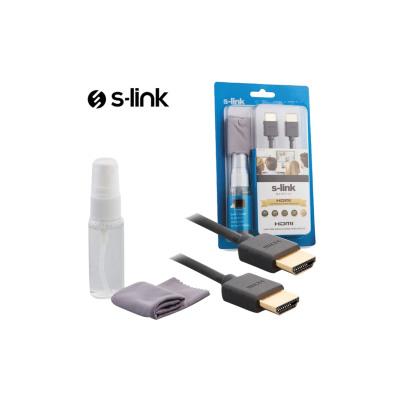 S-LINK SLX-370 HDMI TO HDMI 1.5 M + TEMİZLE SPERYİ + MICRO FIBER BEZ