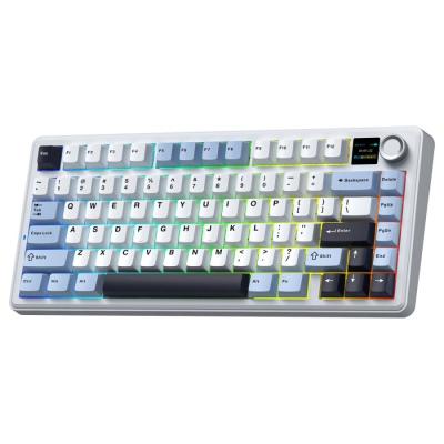 AULA F75 MAX MEKANİK RGB TKL REAPER SWİTCH KABLOSUZ MAKROLU HOT SWAP KLAVYE LACİVERT