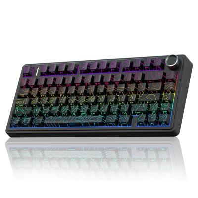 AULA F75 MEKANİK RGB TKL SEİYA SWİTCH KABLOSUZ MAKROLU HOT SWAP KLAVYE DESENLİ SİYAH