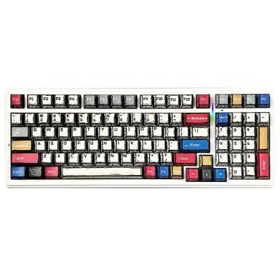 AULA F99 3 MODLU RGB HOT SWAP MEKANİK GRAYWOOD SWİTCH KABLOSUZ MAKROLU GAMİNG KLAVYE COMİC