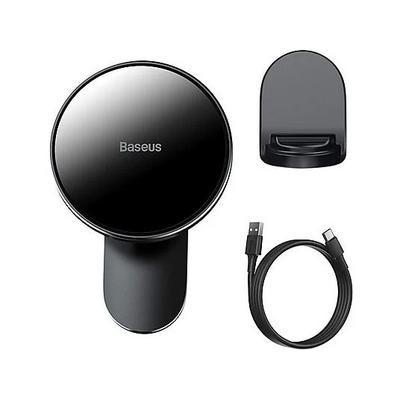 BASEUS BİG ENERGY MAGSAFE KABLOSUZ ŞARJ ÖZELLİKLİ ARAÇ İÇİ TELEFON TUTUCU SİYAH