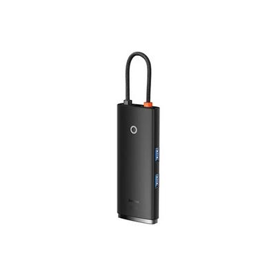 Baseus Lite 6 in 1 Multifonksiyonal Type-C Hub Dock Station Siyah