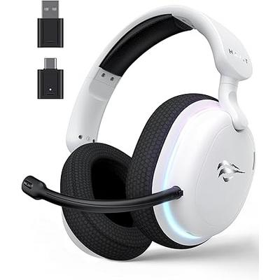 Havit Gamenote Fuxi-H7 Beyaz RGB USB Kablolu/Kablosuz Kulak Üstü Oyuncu Kulaklığı