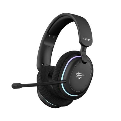 Havit Gamenote Fuxi-H7 Siyah RGB USB Kablolu/Kablosuz Kulak Üstü Oyuncu Kulaklığı