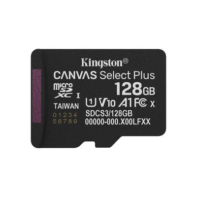 Kingston Canvas Select Plus SDCS3/128GB Class 10 UHS-I U1 A1 V10 128 GB Micro SD Kart