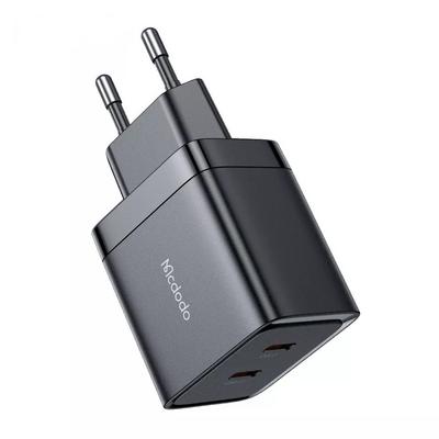 MCDODO CH-2501 40W GAN 2XTYPE-C GİRİŞLİ HIZLI ŞARJ ADAPTÖRÜ-SİYAH