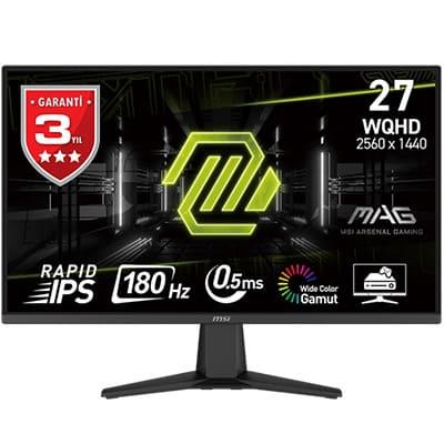 MSI MAG 275QF 27 2560X1440 180HZ 0.5MS HDMI DP ADAPTİVE SYNC GAMİNG MONİTÖR