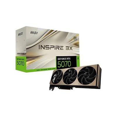 MSI RTX 5070 12G INSPİRE 3X OC G5070-12I3C 192 BİT GDDR7 12 GB EKRAN KARTI