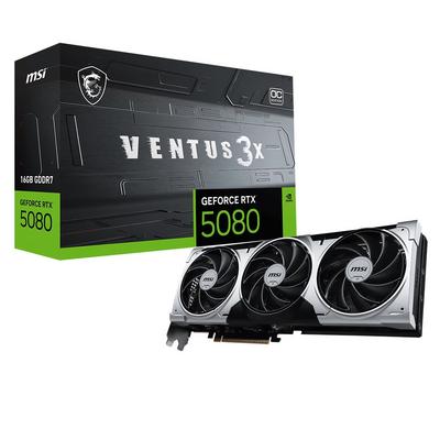MSI RTX 5080 16G Ventus 3X OC Plus G5080-16V3CP 256 Bit GDDR7 16 GB Ekran Kartı