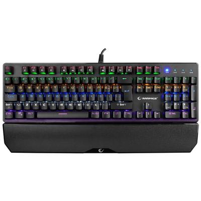RAMPAGE KB-R86 UMBRA SİYAH USB RAİNBOW AYDINLATMALI BLUE SWİTCH MEKANİK GAMİNG OYUNCU KLAVYE
