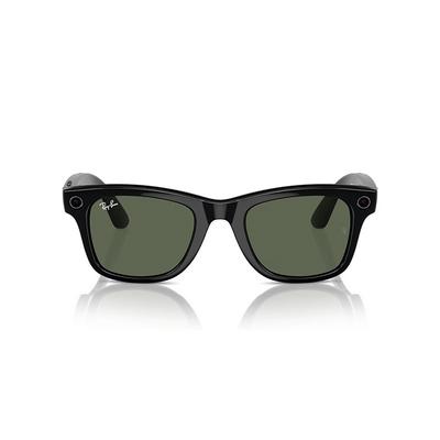 Ray-Ban Meta Wayfarer RW4006 50 Beden 601/7150 Parlak Siyah-G15 Green