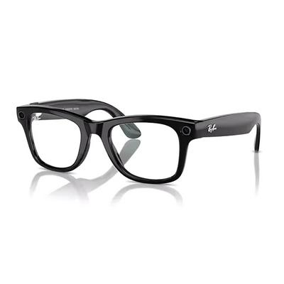 Ray-Ban Meta Wayfarer RW4008 53 Beden 601/SB53 Parlak Siyah-Clear