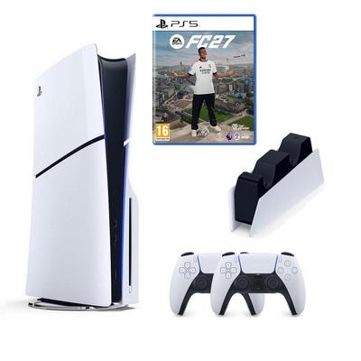 SONY PLAYSTATİON 5 PS5 SLIM CD Lİ + 2.KOL + FC 27 OYUNU + SONY ŞARJ İSTASYONU