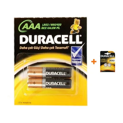 Duracell Güçlü Pil Paketi - AAA ve 2032 Bir Arada!