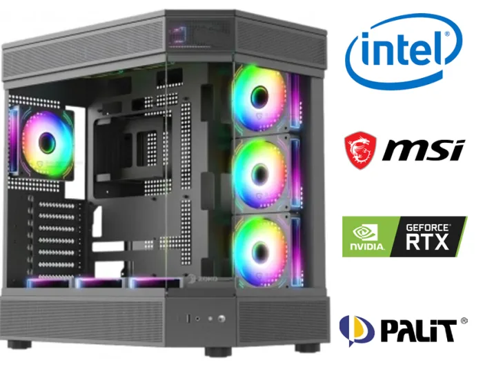 İNTEL İ7 12700F+64GB RAM+2TB M2+RTX 5070 OYUNCU BİLGİSAYARI SİYAH