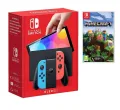 NİNTENDO SWİTCH OLED NEON RED/NEON BLUE OYUN KONSOLU +  MINECRAFT NINTENDO SWITCH OYUN