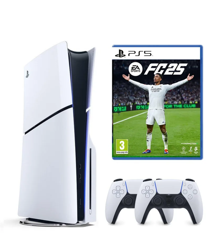 SONY PLAYSTATİON 5 PS5 SLIM CD Lİ + 2.KOL + FC 25 OYUNU (İTHALATÇI GARANTİLİ)
