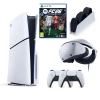 SONY PLAYSTATİON 5 PS5 SLIM CD Lİ + 2.KOL + FC 26 OYUNU + SONY ŞARJ İSTASYONU + PS5 VR 2