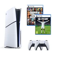 SONY PS5 PLAYSTATİON 5 SLİM CD Lİ 1TB OYUN KONSOLU + 2.KOL + GTA 5 OYUN + FC 25 PS5 OYUN