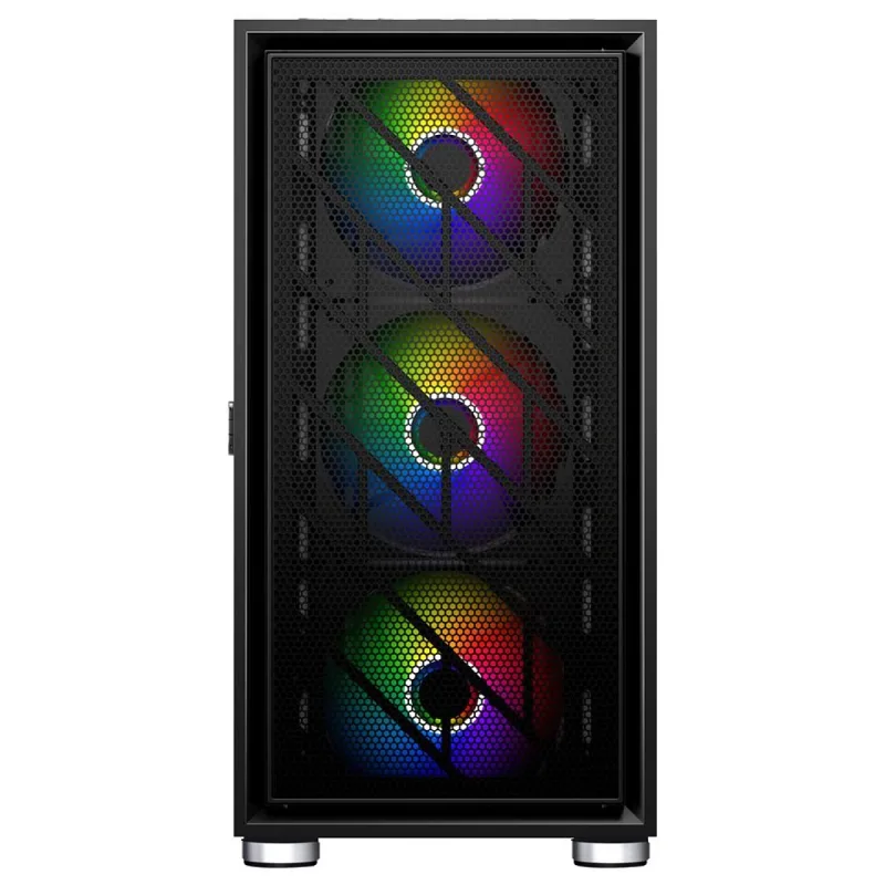 1ST PLAYER AR7 SİYAH 650W 80+ ARGB 4X12CM FAN TEMPERLİ CAM MESH USB 3.0 ATX KASA