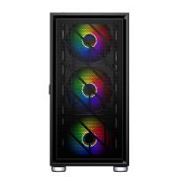 1ST PLAYER AR7 SİYAH 650W 80+ ARGB 4X12CM FAN TEMPERLİ CAM MESH USB 3.0 ATX KASA