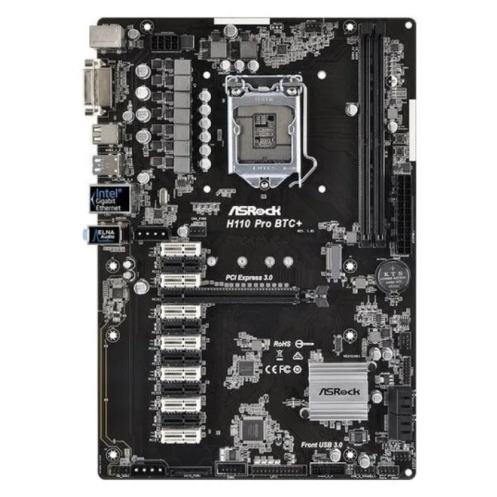 2. El Asrock H110 Pro BTC+ Intel LGA1151 DDR4 ATX Anakart