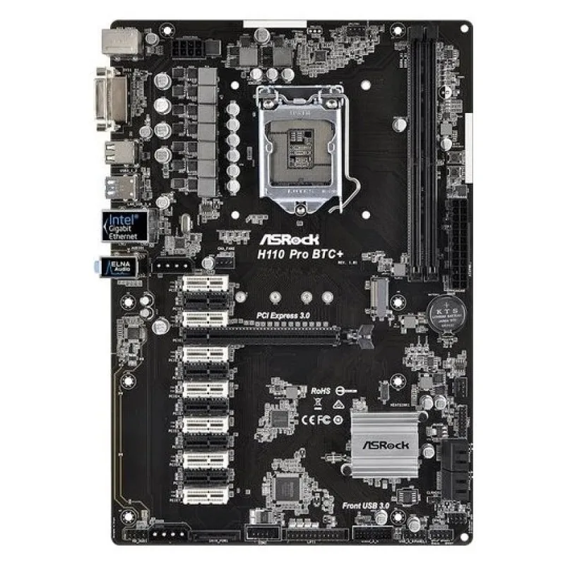 2. El Asrock H110 Pro BTC+ Intel LGA1151 DDR4 ATX Anakart
