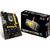 2.EL BİOSTAR TB250-BTC PRO 12 ADET EKRAN KARTI GİRİŞLİ 2400MHZ DDR4 SOKET 1151 ATX MİNİNG ANAKART