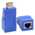 30M HDMI Extender 4k-2k HDMI Uzatma Aparatı 3D 1080P - CAT5E Cat6 Hdmı Uzatıcı - 30MT 1080P Görüntü - Mavi