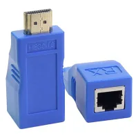 30M HDMI Extender 4k-2k HDMI Uzatma Aparatı 3D 1080P - CAT5E Cat6 Hdmı Uzatıcı - 30MT 1080P Görüntü - Mavi