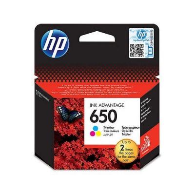 HP 650 ÜÇ RENKLİ MÜREKKEP KARTUŞU (CZ102AE) 200 SAYFA