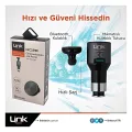 LINKTECH HC20 MONO BLUETOOTH HEADSET CAR CHARHER 2.4A ARAÇ İÇİ ŞARJ