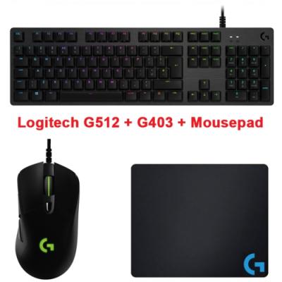Logitech G512 + G403 + Mousepad 30*40cm (Bundle)