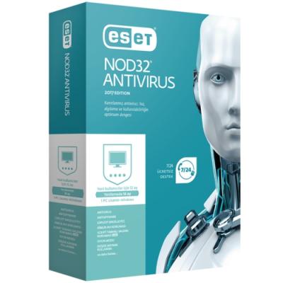 NOD32 ESET Antivirus V10 Kutu-1 Kullanıcı