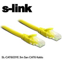 S-Link SL-CAT603YE CAT6 Patch Kablo 3m Sarı