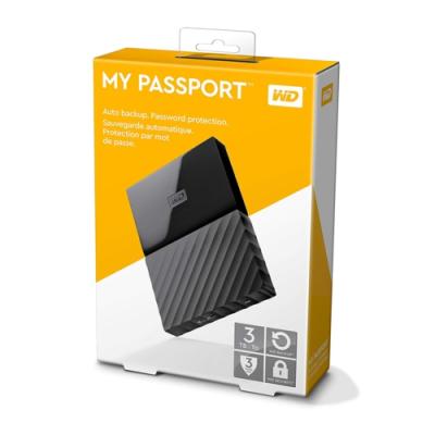 WD 2.5 3TB My Passport WDBYFT0030BBK Siyah