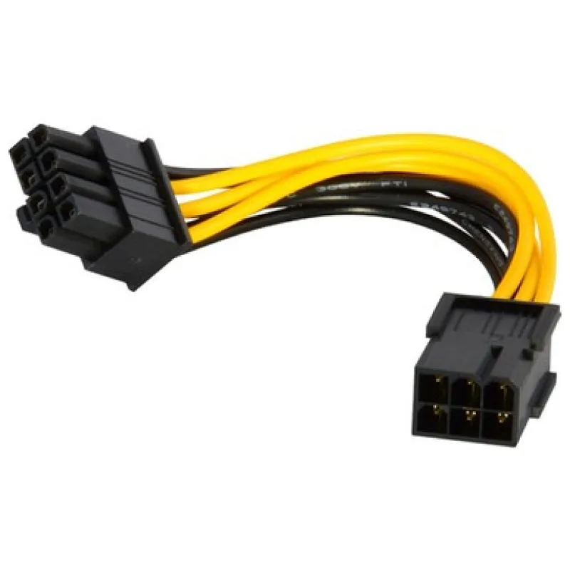 6 PİN TO 8 PİN EKRAN KARTI MİNİNG KART BAKIR POWER GÜÇ KABLOSU