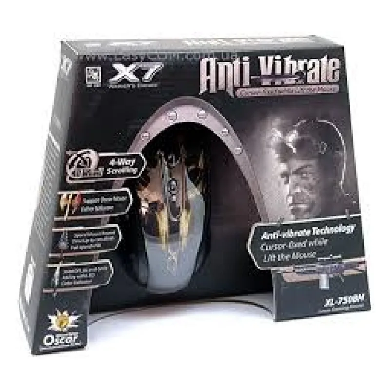 A4 TECH X7 ANTI VIBRATE OSCAR XL-750BH GÜMÜŞ LASER GAMING MOUSE