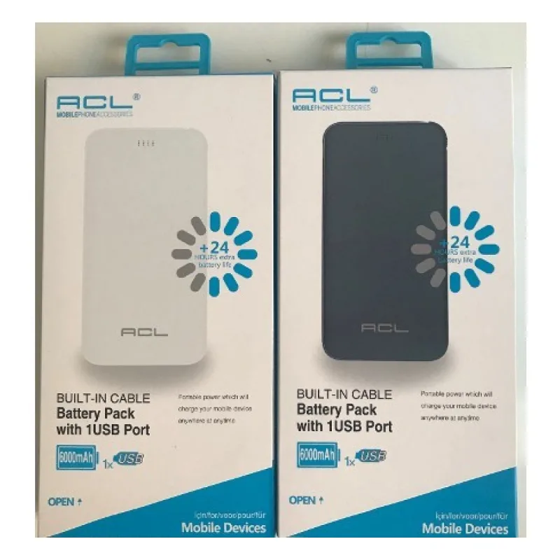 ACL A372 6000MAH ÇİFT ŞARJ 2AP SLIM POWERBANK