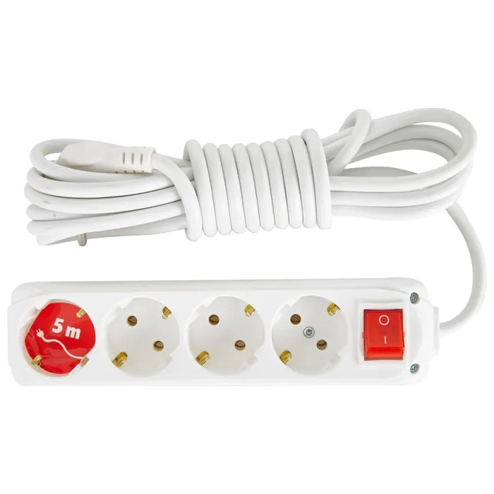 ALMERA 4'LÜ ANAHTARLI TOPRAKLI PRİZ 5 METRE