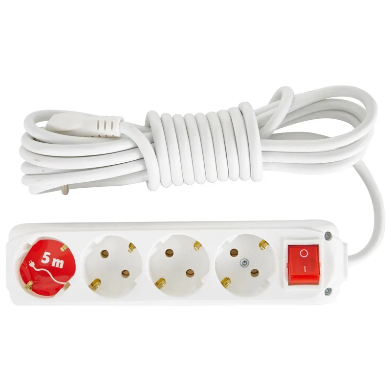 ALMERA 4'LÜ ANAHTARLI TOPRAKLI PRİZ 5 METRE