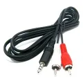 3.5 Mm Stereo To 2 Rca Aux Tos Ses Kulaklık Kablosu 3 Metre