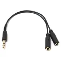 AUX Stereo Kulaklık Çoklayıcı 1 Giriş 2 Çıkış