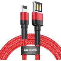 BASEUS CAFULE 2.4 A LİGHTNİNG 1 METRE ŞARJ KABLOSU KIRMIZI KABLO