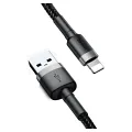 BASEUS CAFULE LİGHTNİNG 2.4A 1M KABLO GRİ/SİYAH